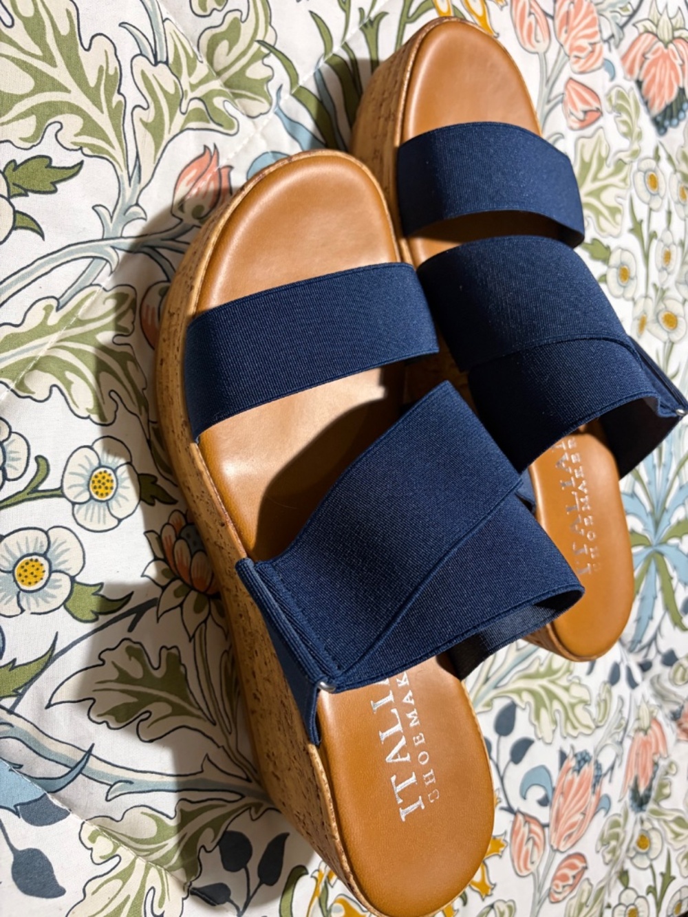 Blue wedge sandals - Picture 2 of 3